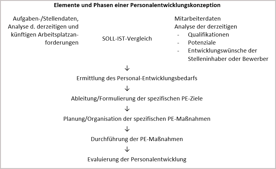 Abbildung Elemente und Phasen einer PE-Konzeption